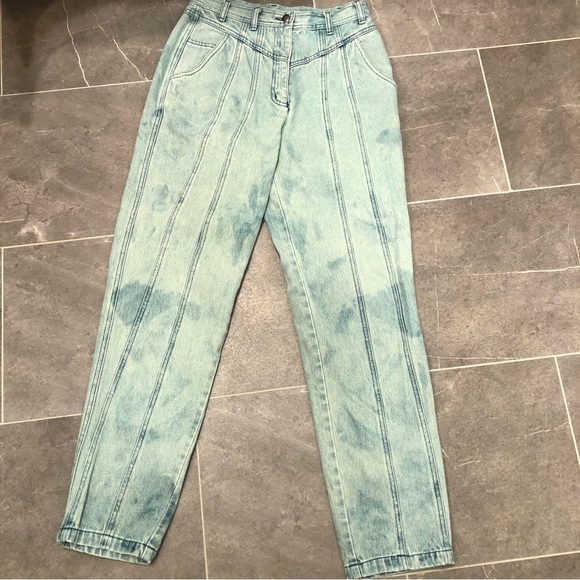 Vintage mom jeans blue high rise waisted acid wash Together 90s 80s - Picture 4 of 7